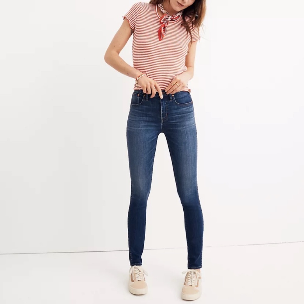 Madewell 10” High Rise Skinny Jeans in Danny Wash